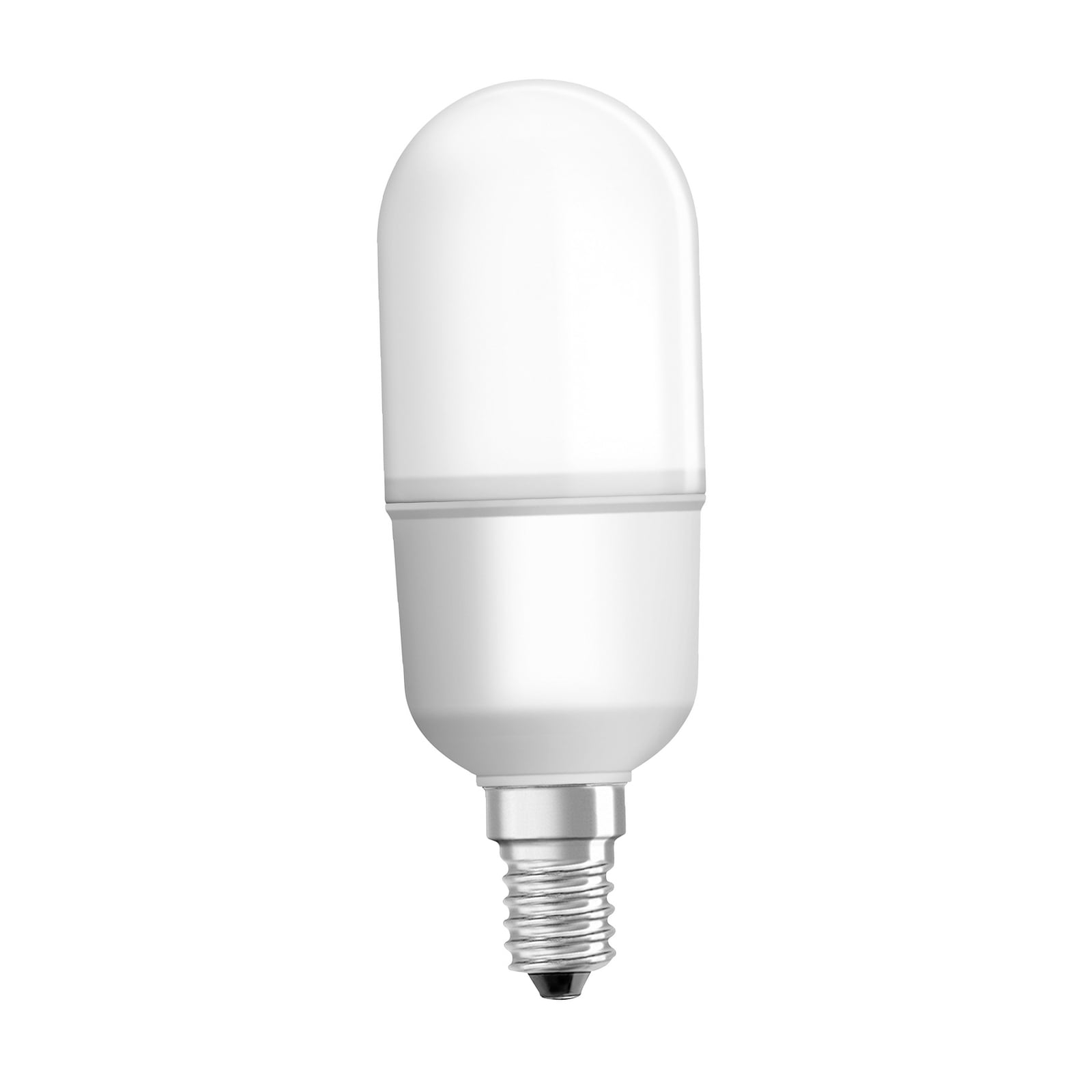 LED-pære Star Stick E14 9,5W 2700K varmhvit matt forfra