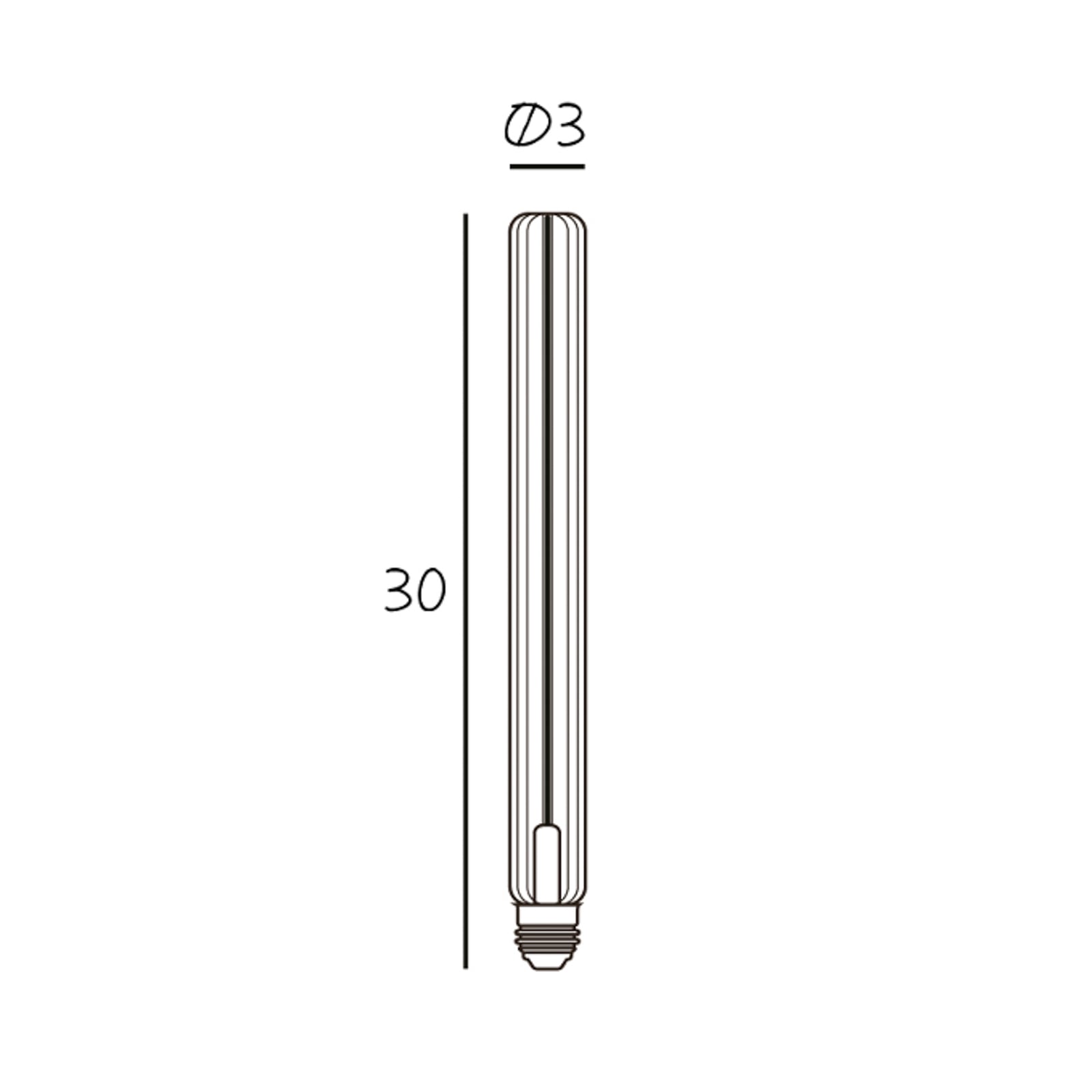 Detalj av LED-pære Tube 300 Plissé med strukturert glass