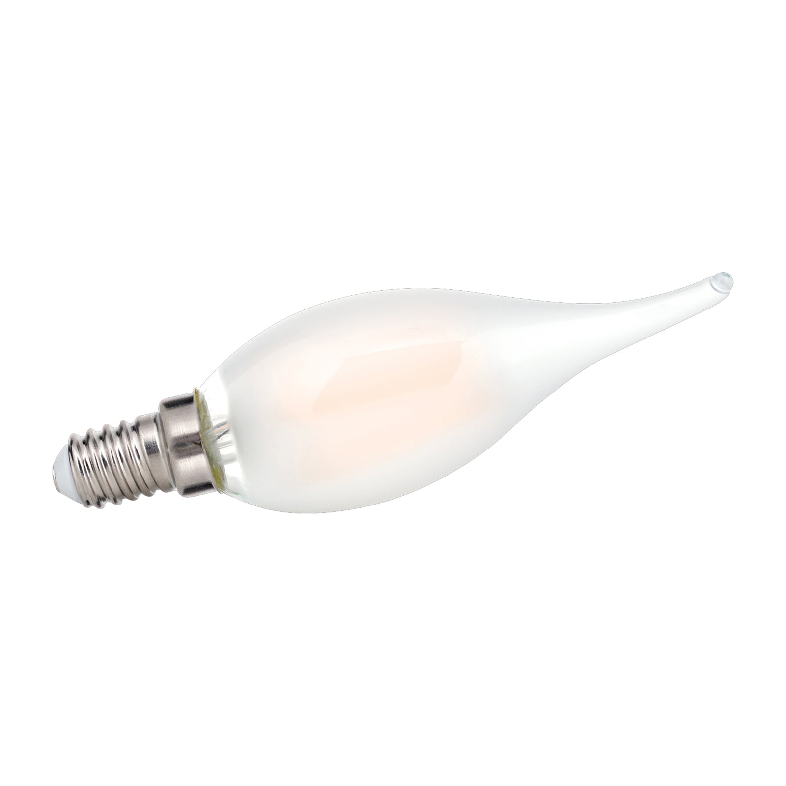 LED-pære vindstøtlys E14 4,5W 2700K matt dimbar - ORION forfra