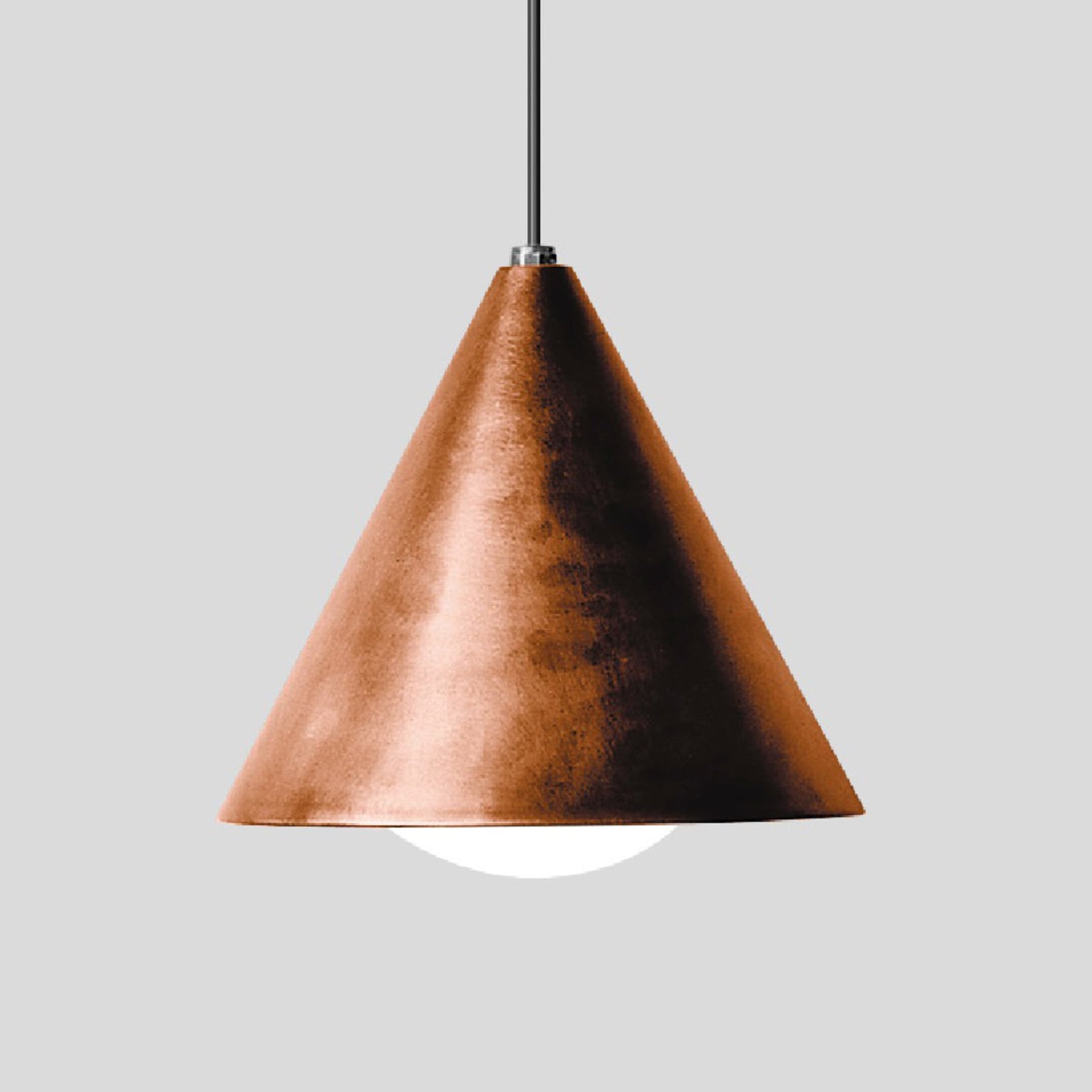 LED pendellampe 31073 kobber/opalglass forfra