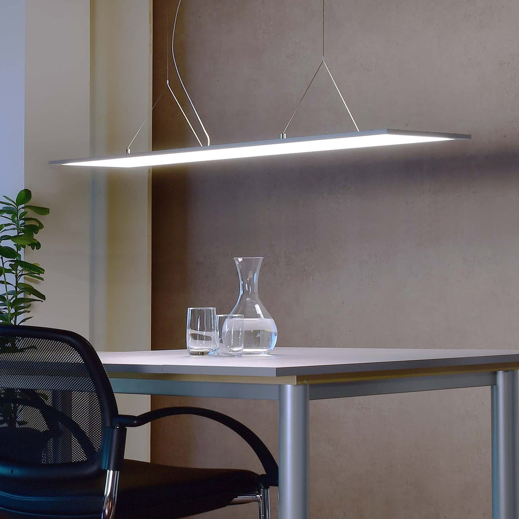 LED pendellampe 3422 rektangulær dimbar aluminium 120 cm 50W forfra