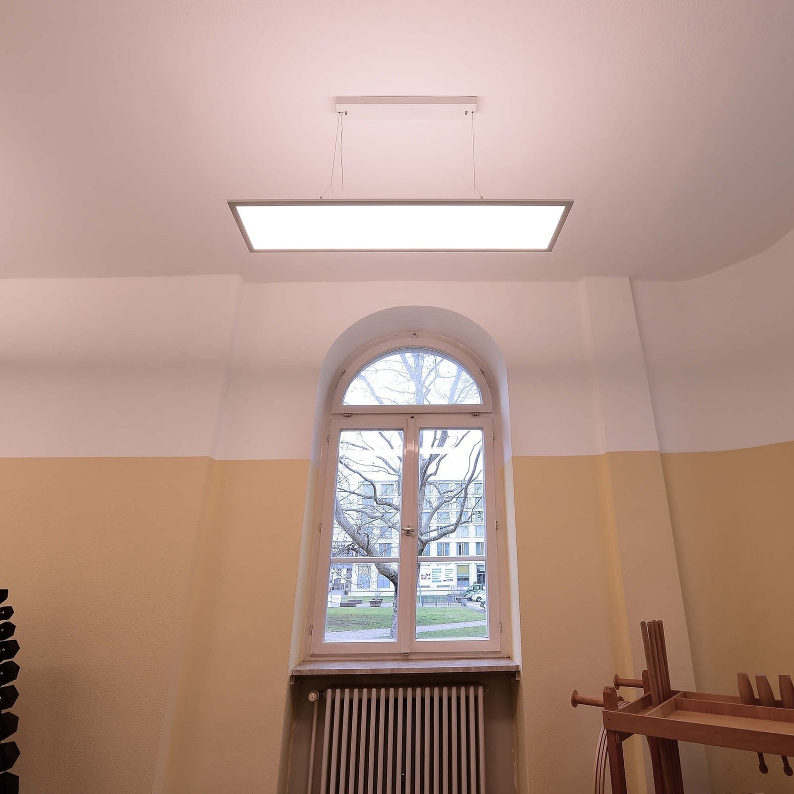 LED pendellampe 3422 rektangulær dimbar hvit 120 cm 50W bakside