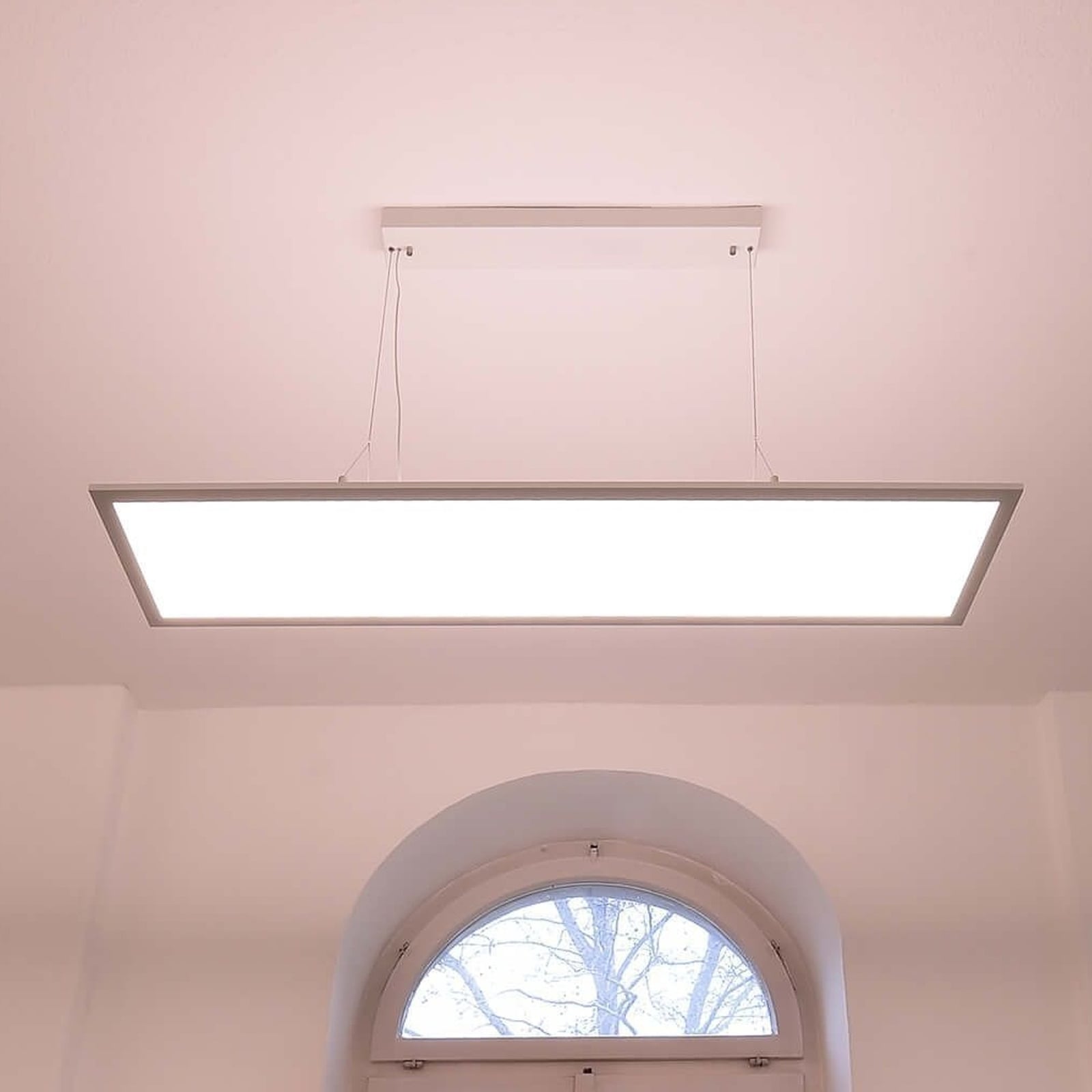 LED pendellampe 3422 rektangulær dimbar hvit 120 cm 50W forfra