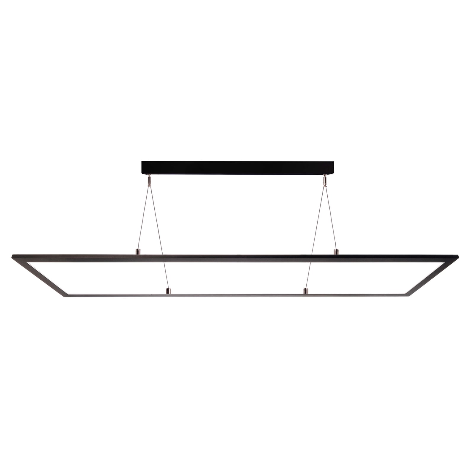LED pendellampe 3422 rektangulær dimbar svart 120 cm detalj