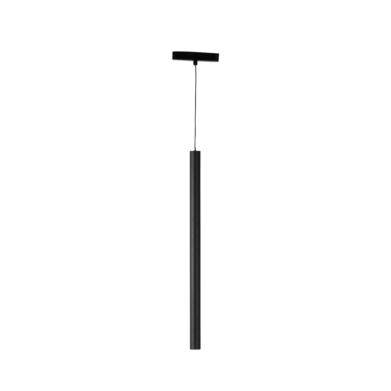 LED-pendellampe 48V Lumaro svart 55 cm dimbar CCT montert i rom