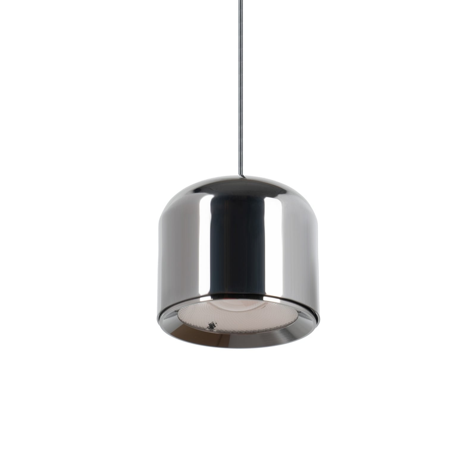 LED-pendellampe 48V Lumaro svart aluminium med lys på