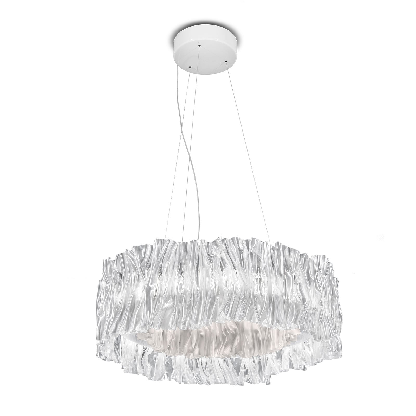 LED pendellampe Accordéon dimbar hvit Ø57 cm 51W forfra