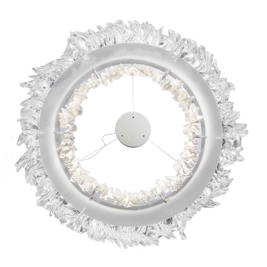 LED pendellampe Accordéon dimbar hvit Ø57 cm 51W montert