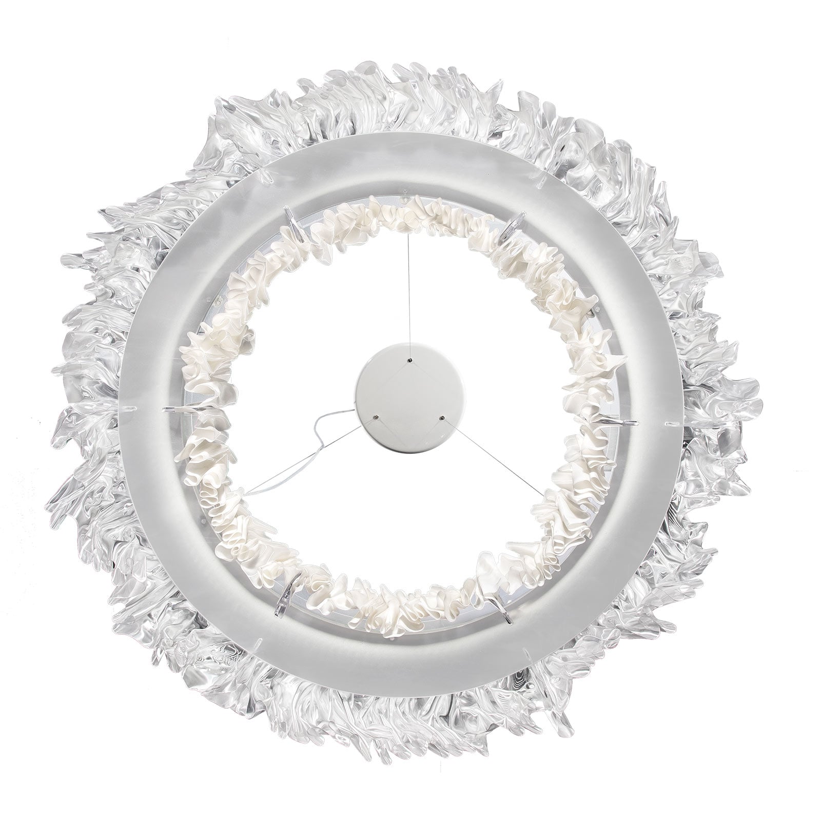 LED pendellampe Accordéon dimbar hvit Ø57 cm 51W montert