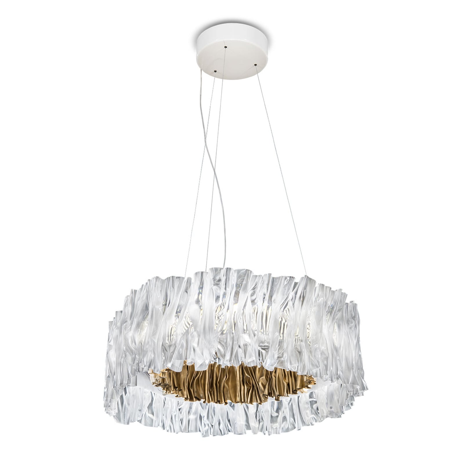 LED pendellampe Accordéon gull dimbar bakside