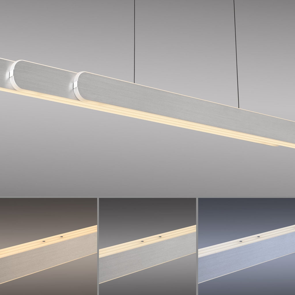LED pendellampe Adriana aluminium dimbar CCT 160 cm med varmt og kjølig lys