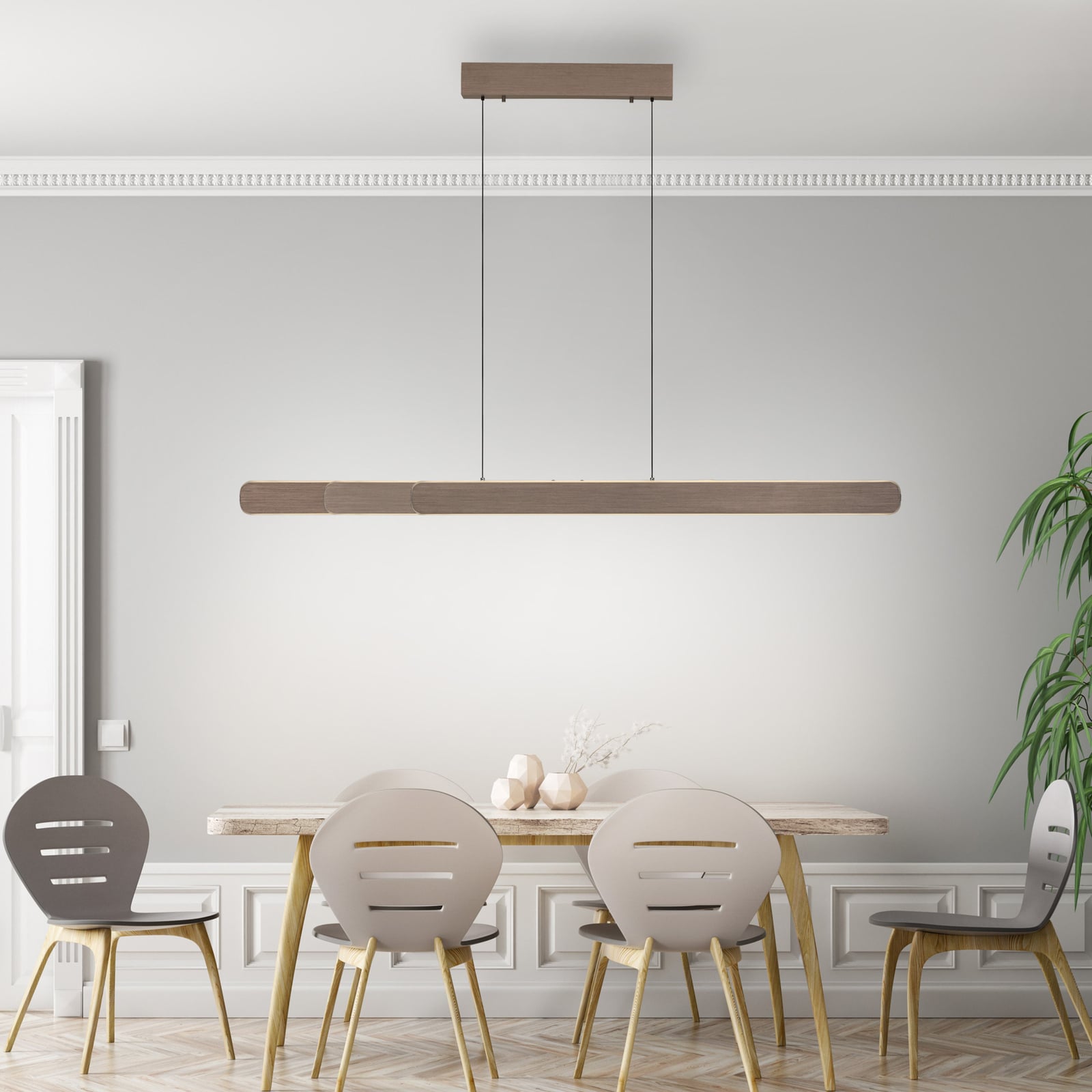LED pendellampe Adriana brun 160 cm CCT dimbar bakside