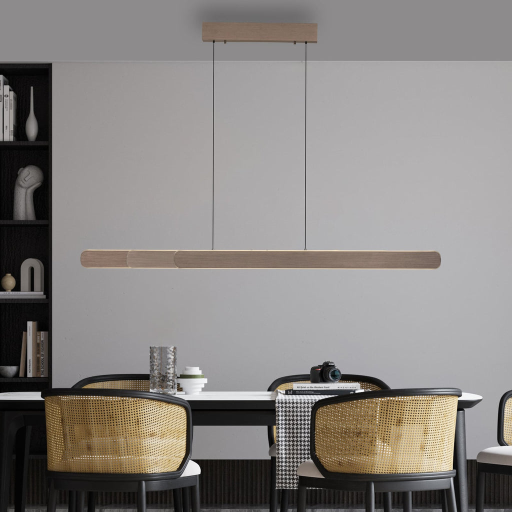 LED pendellampe Adriana brun 160 cm CCT dimbar detalj av touchdimmer