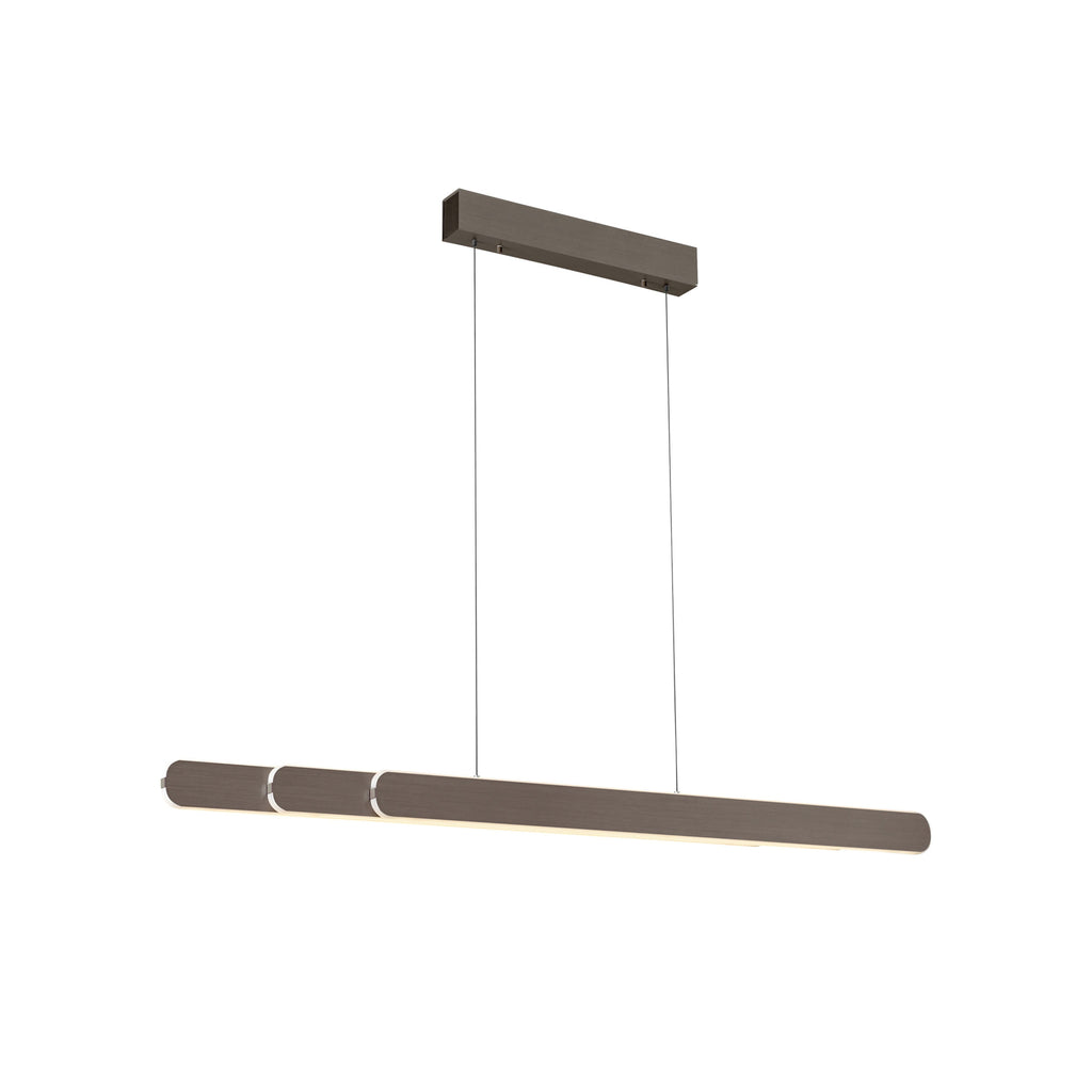 LED pendellampe Adriana brun 160 cm CCT dimbar montert i stue