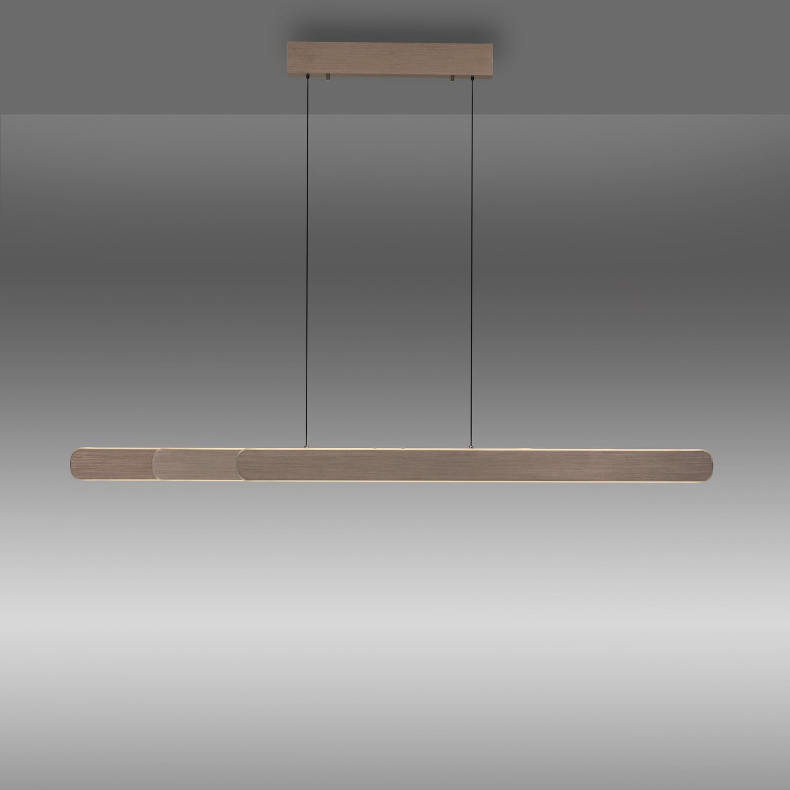 LED pendellampe Adriana brun 160 cm CCT dimbar nærbilde av lampearm