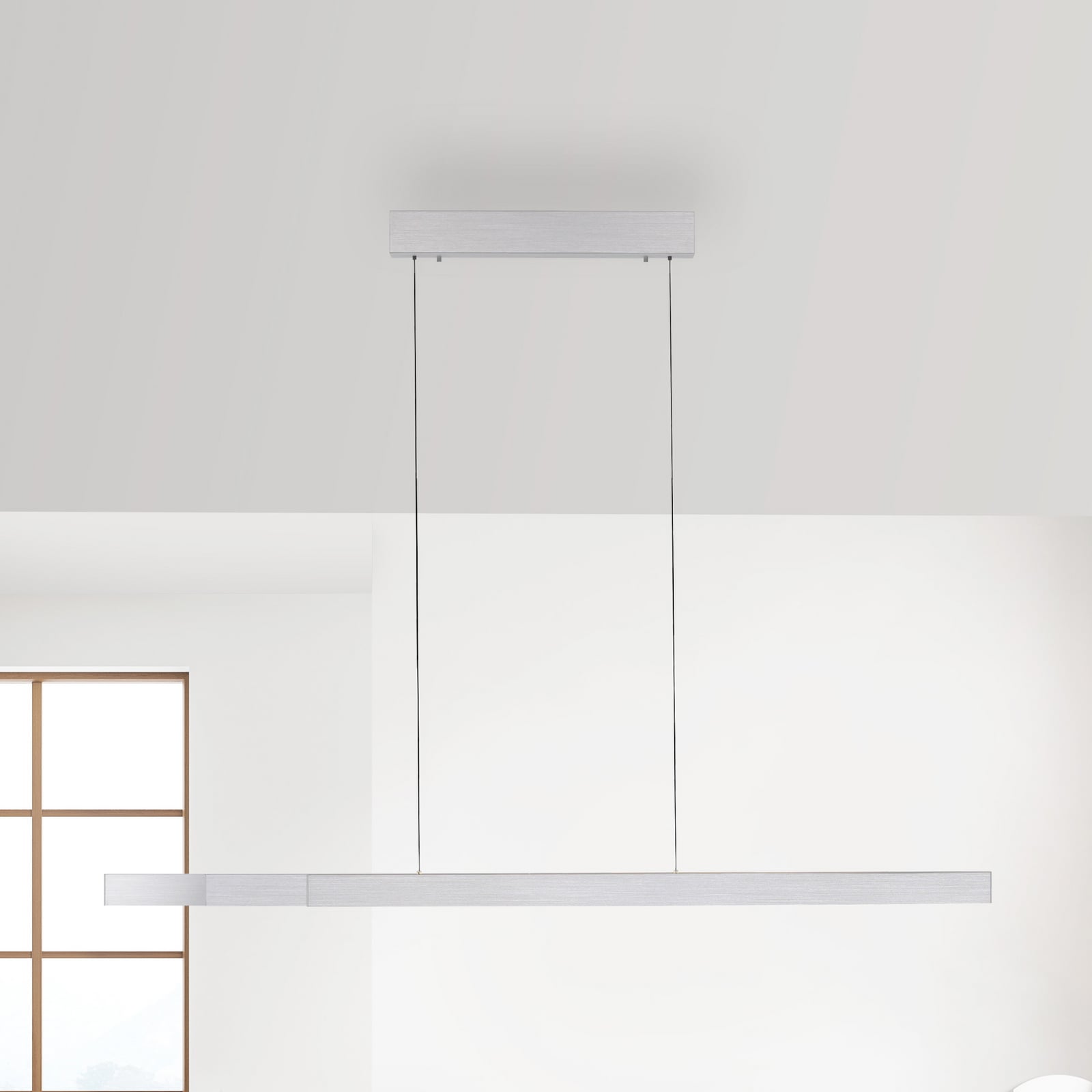 LED pendellampe Adriana Square alu CCT dimbar 179 cm forfra