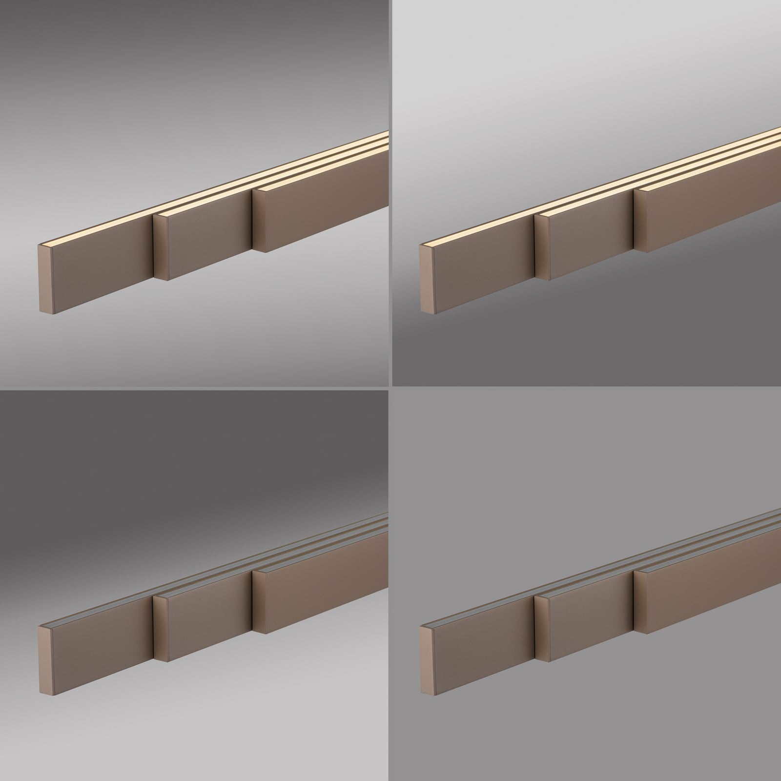LED pendellampe Adriana Square bronse lysbilde