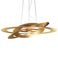 LED pendellampe Afelio bladgull Ø60 cm forfra