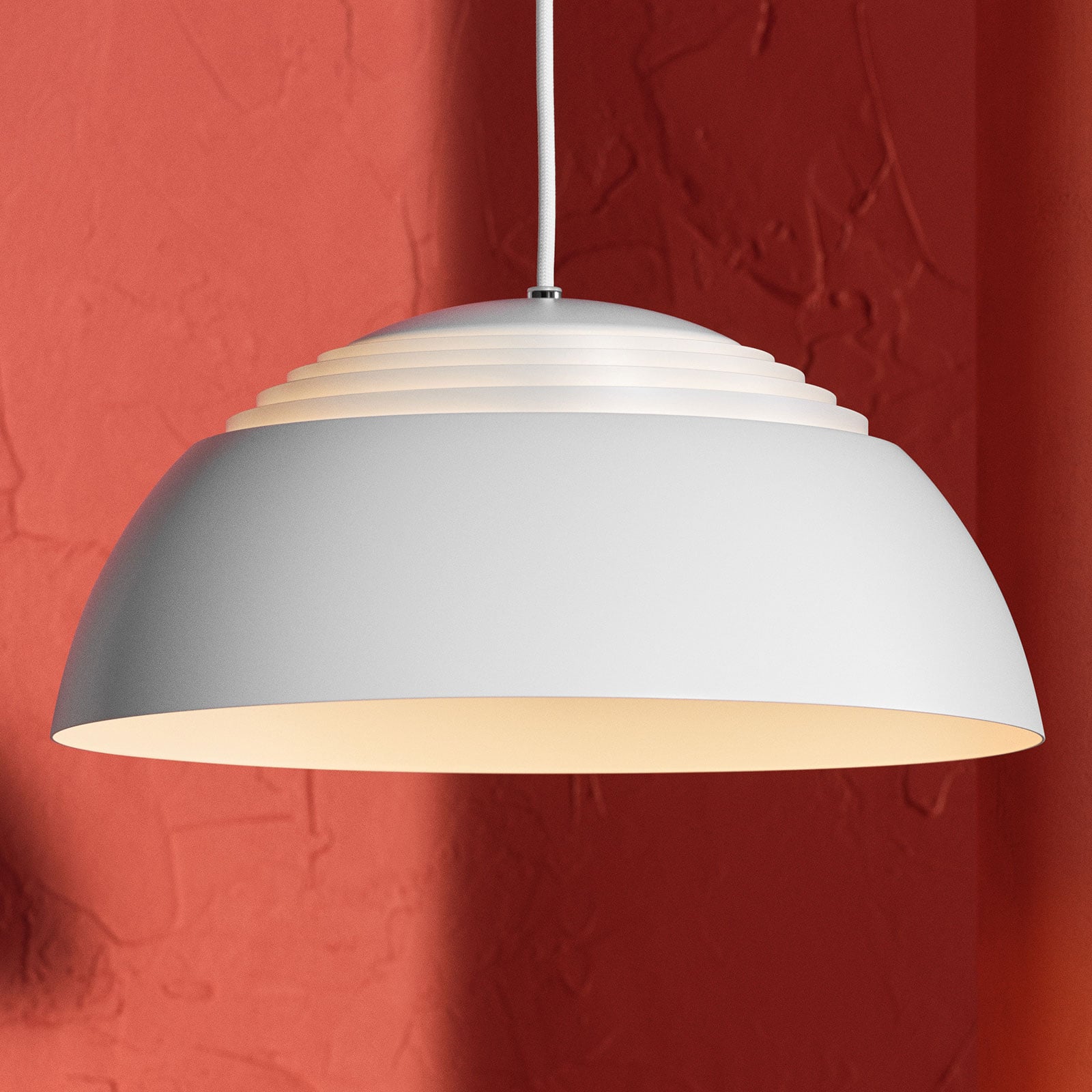 LED pendellampe AJ Royal dimbar hvit Ø50 cm 30W Louis Poulsen forfra