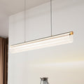 LED pendellampe Alania dimbar transparent akryl 90 cm forfra