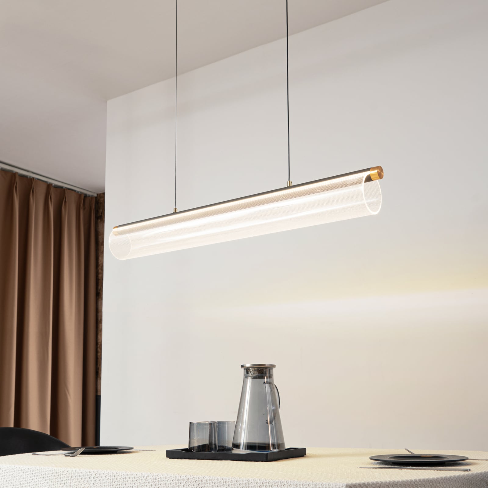 LED pendellampe Alania transparent akryl bakside