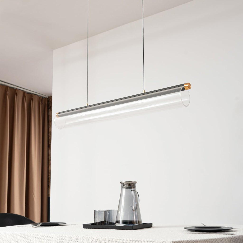 Detaljbilde av LED pendellampe Alania dimbar transparent akryl