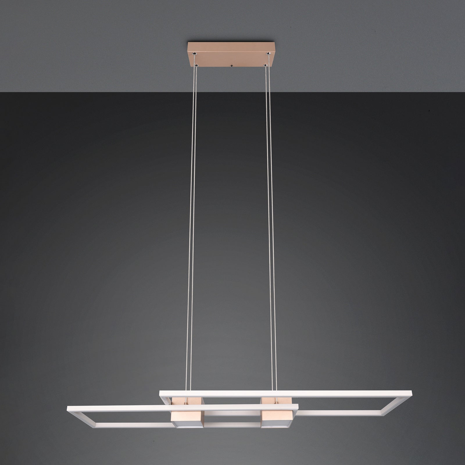 LED pendellampe Albany brun 100x28 cm montert i rom