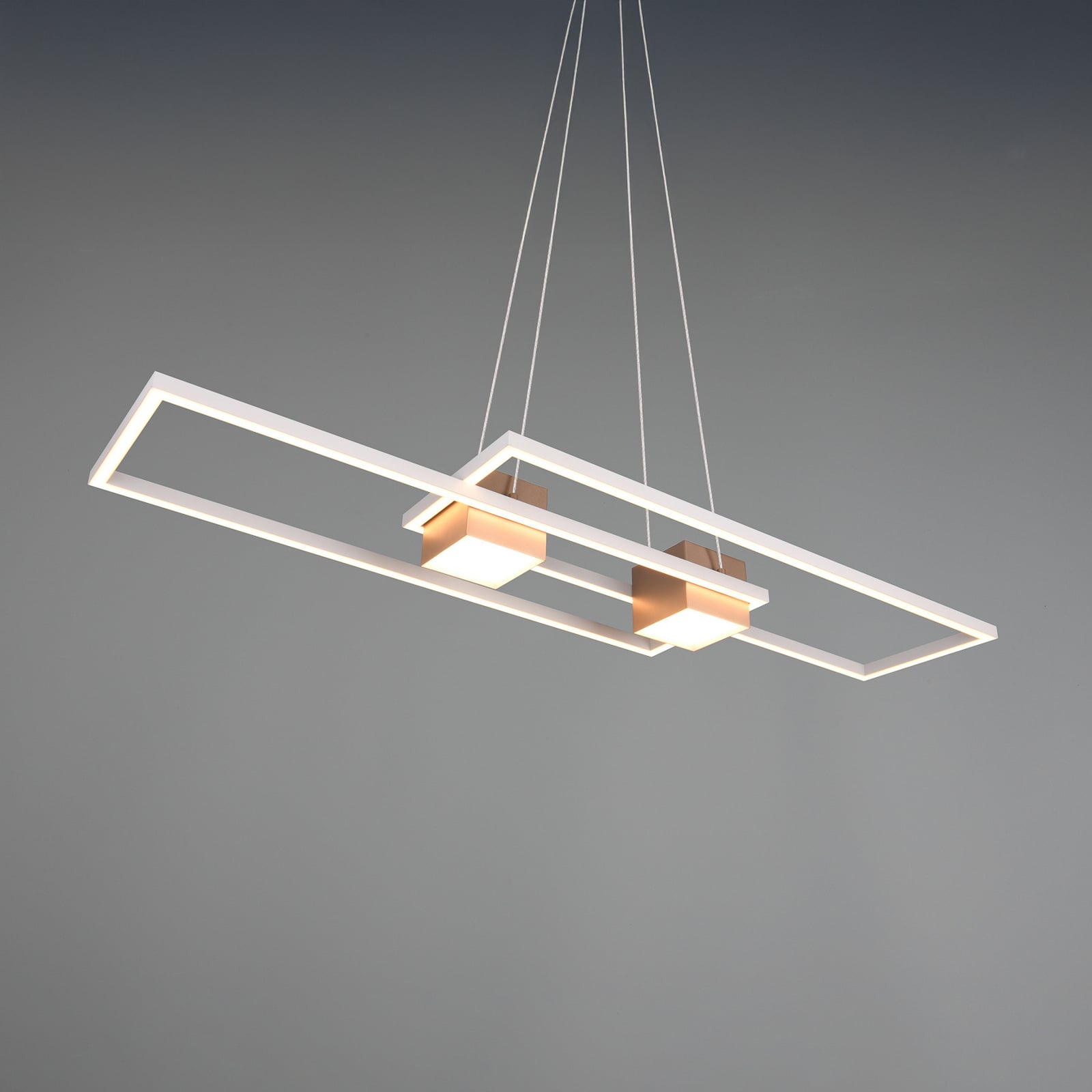 LED pendellampe Albany brun 100x28 cm nærbilde av aluminium