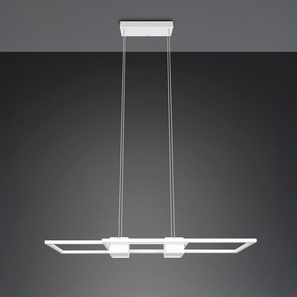 LED pendellampe Albany CCT dimbar hvit 100x28 cm montert i rom