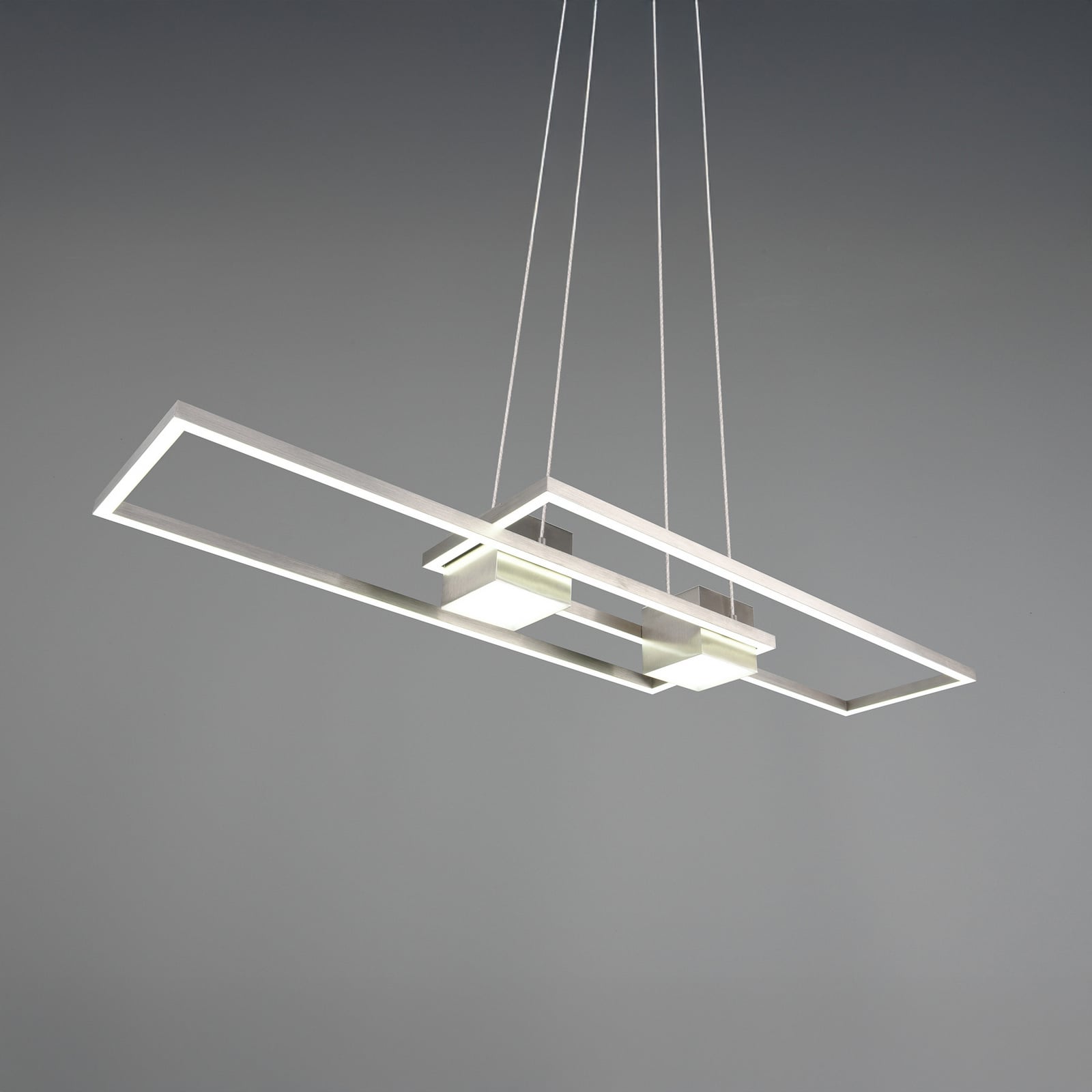 Montert LED pendellampe Albany matt nikkel i rom