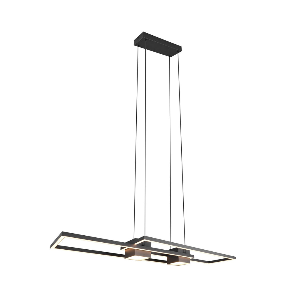 LED pendellampe Albany svart matt 100x28 cm forfra