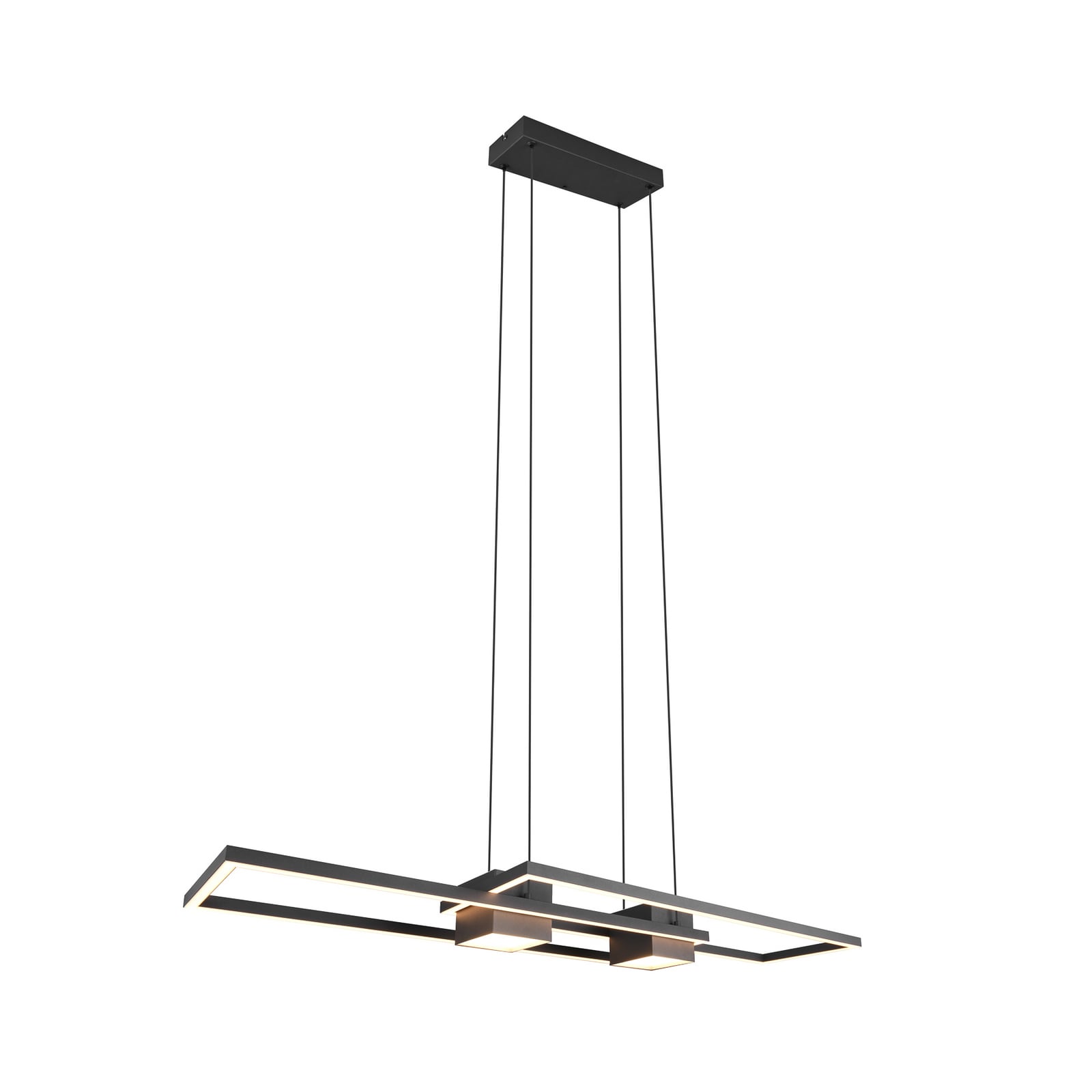 LED pendellampe Albany svart matt 100x28 cm forfra
