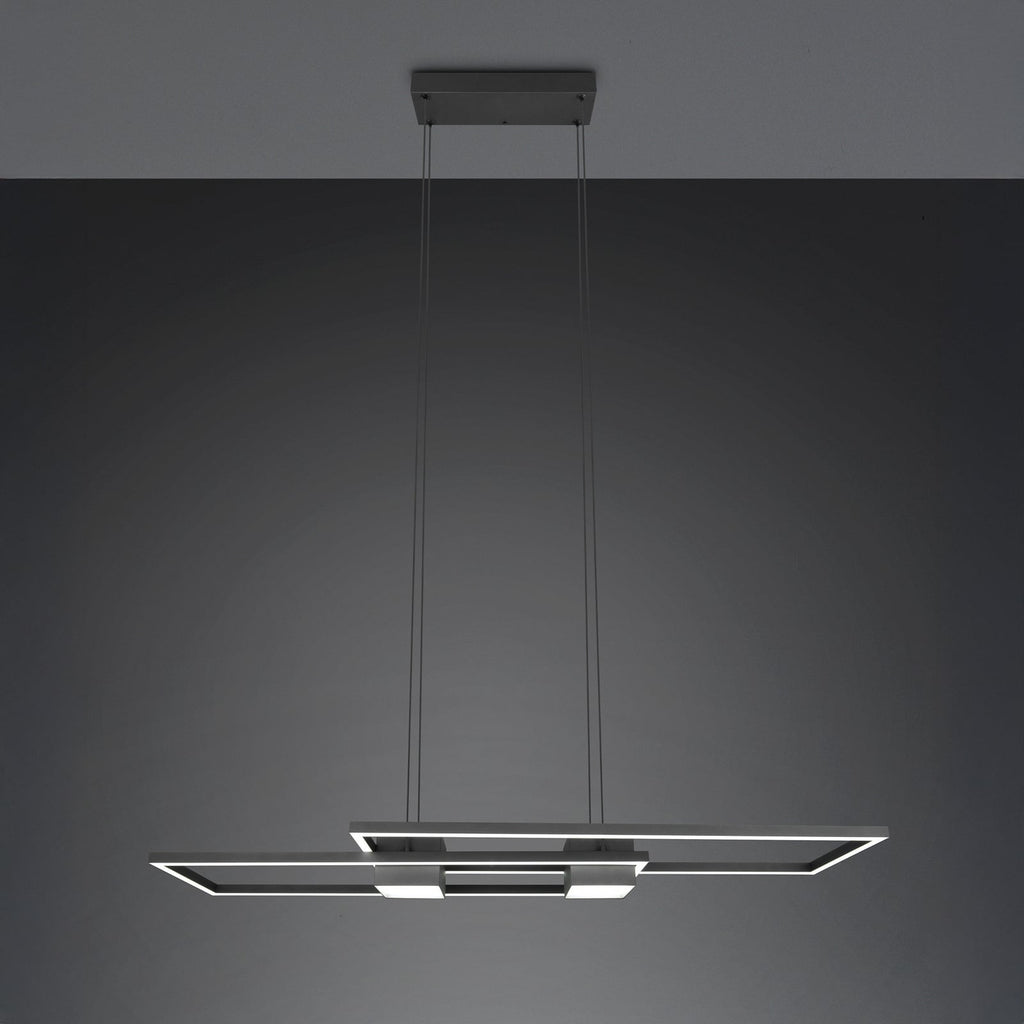 LED pendellampe Albany svart matt 100x28 cm bakside