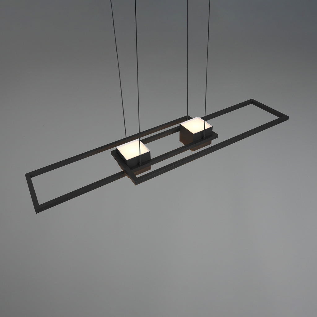 LED pendellampe Albany svart matt 100x28 cm nærbilde av aluminium