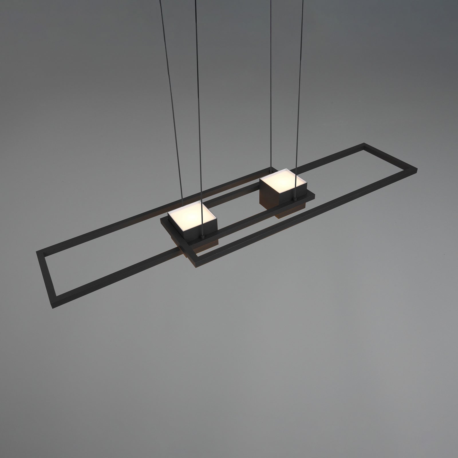 LED pendellampe Albany svart matt 100x28 cm nærbilde av aluminium