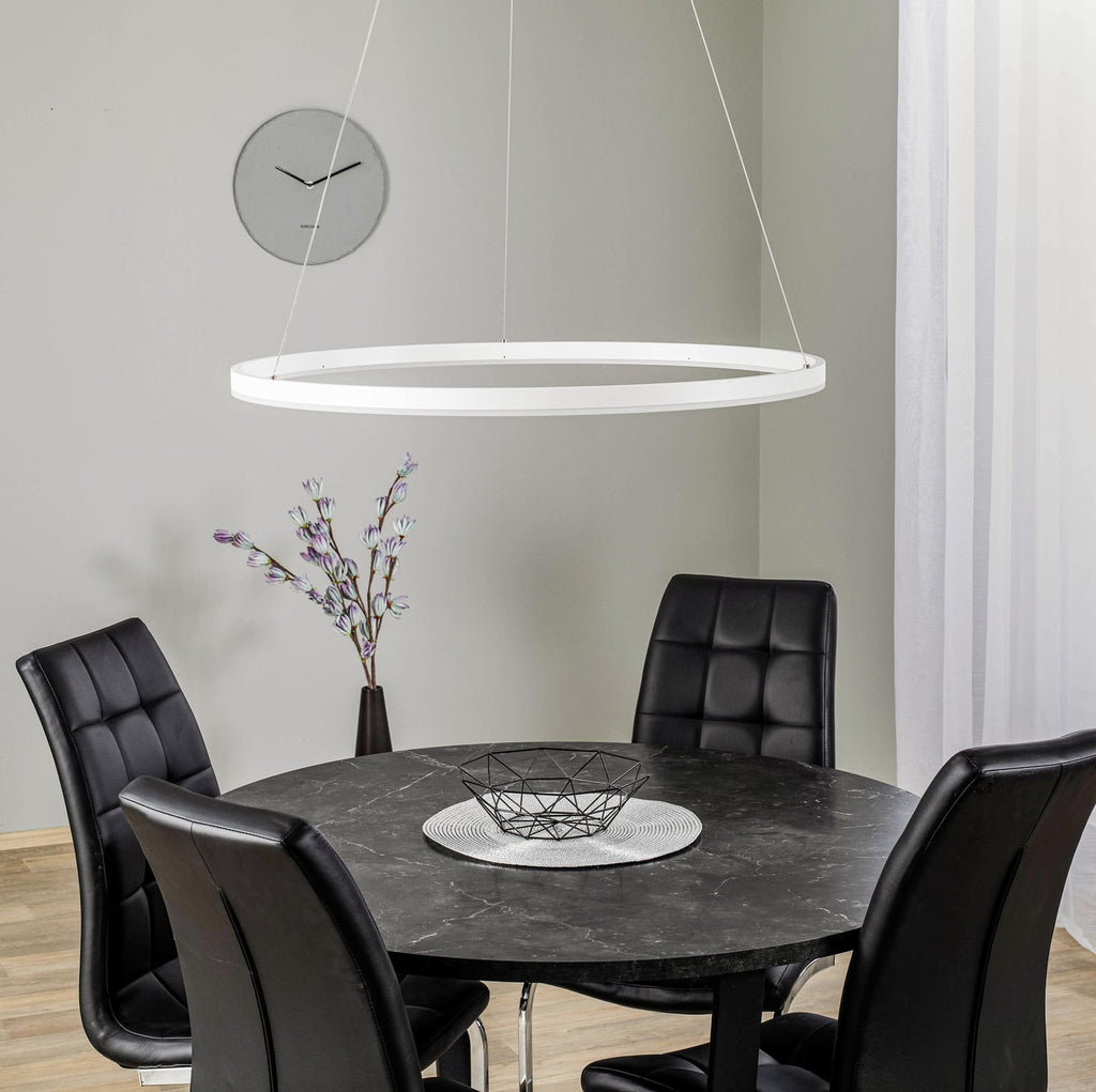 LED pendellampe Albiona dimbar hvit ring Ø80 cm detalj av ring