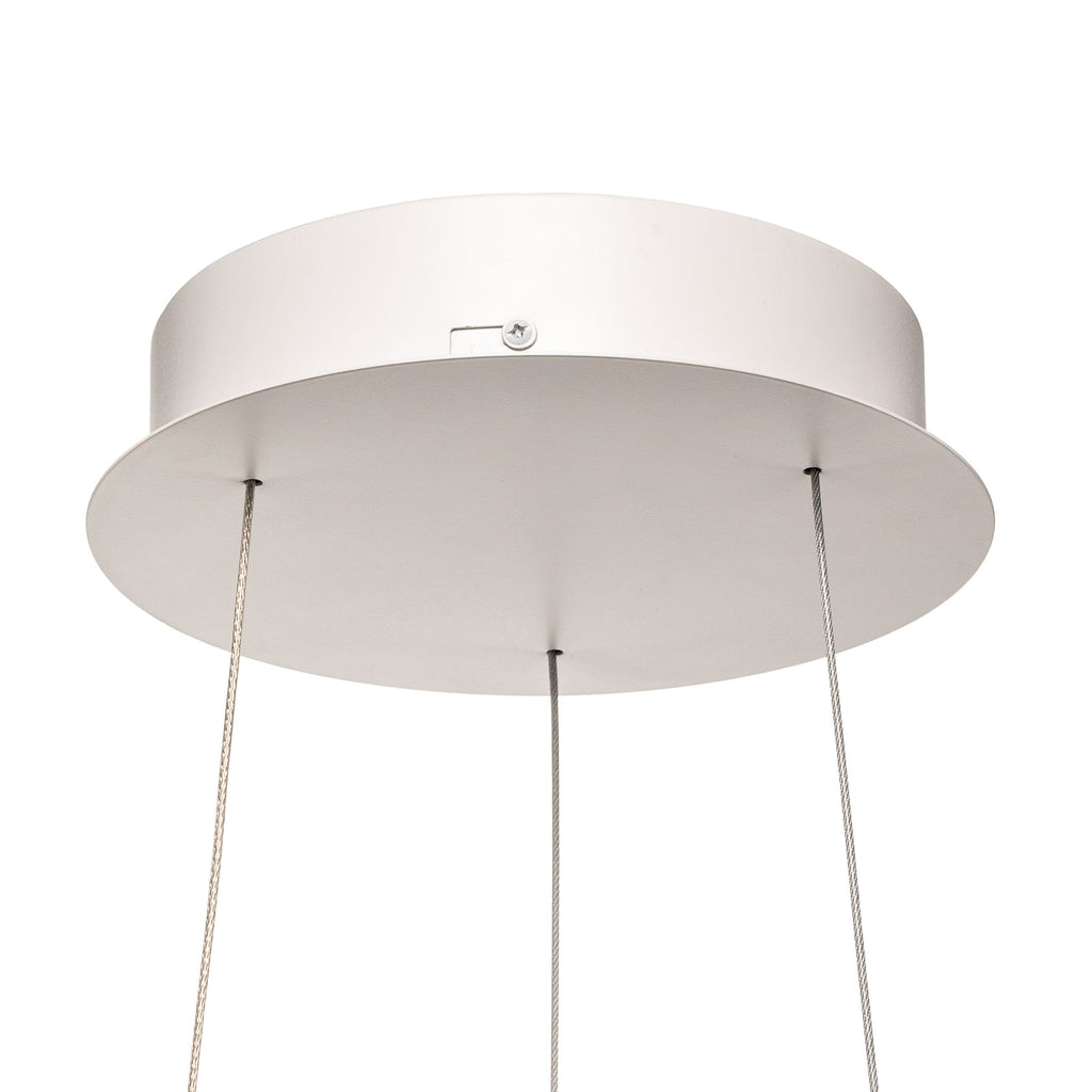 LED pendellampe Albiona dimbar hvit ring Ø80 cm fra siden