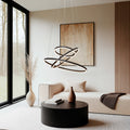 LED pendellampe Albiona 3 ringer dimbar svart forfra