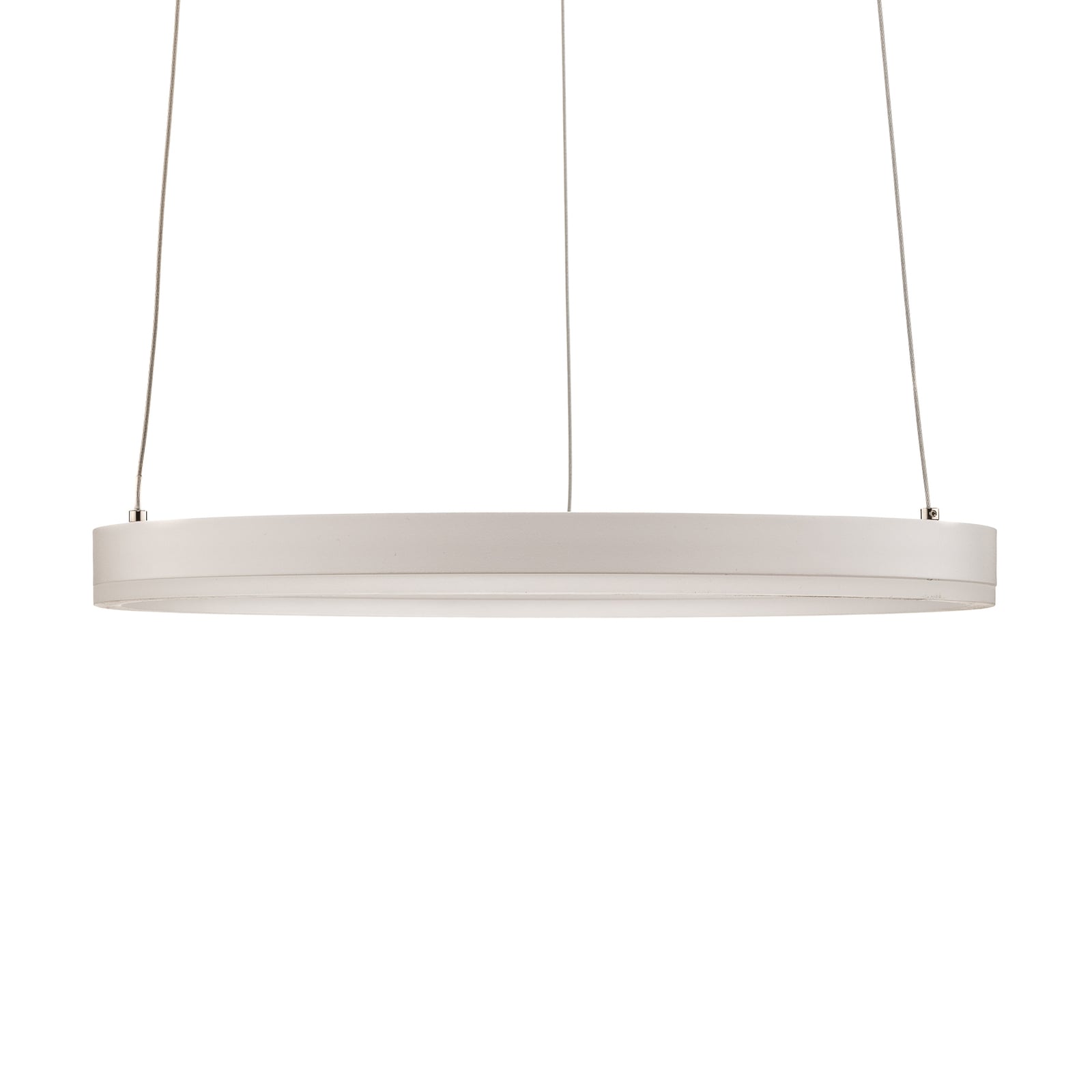 LED pendellampe Albiona ringformet hvit dimbar Ø40 cm nærbilde av oppheng