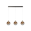 LED pendellampe Alchemy 3-lys ravfarget glass dimbar forfra