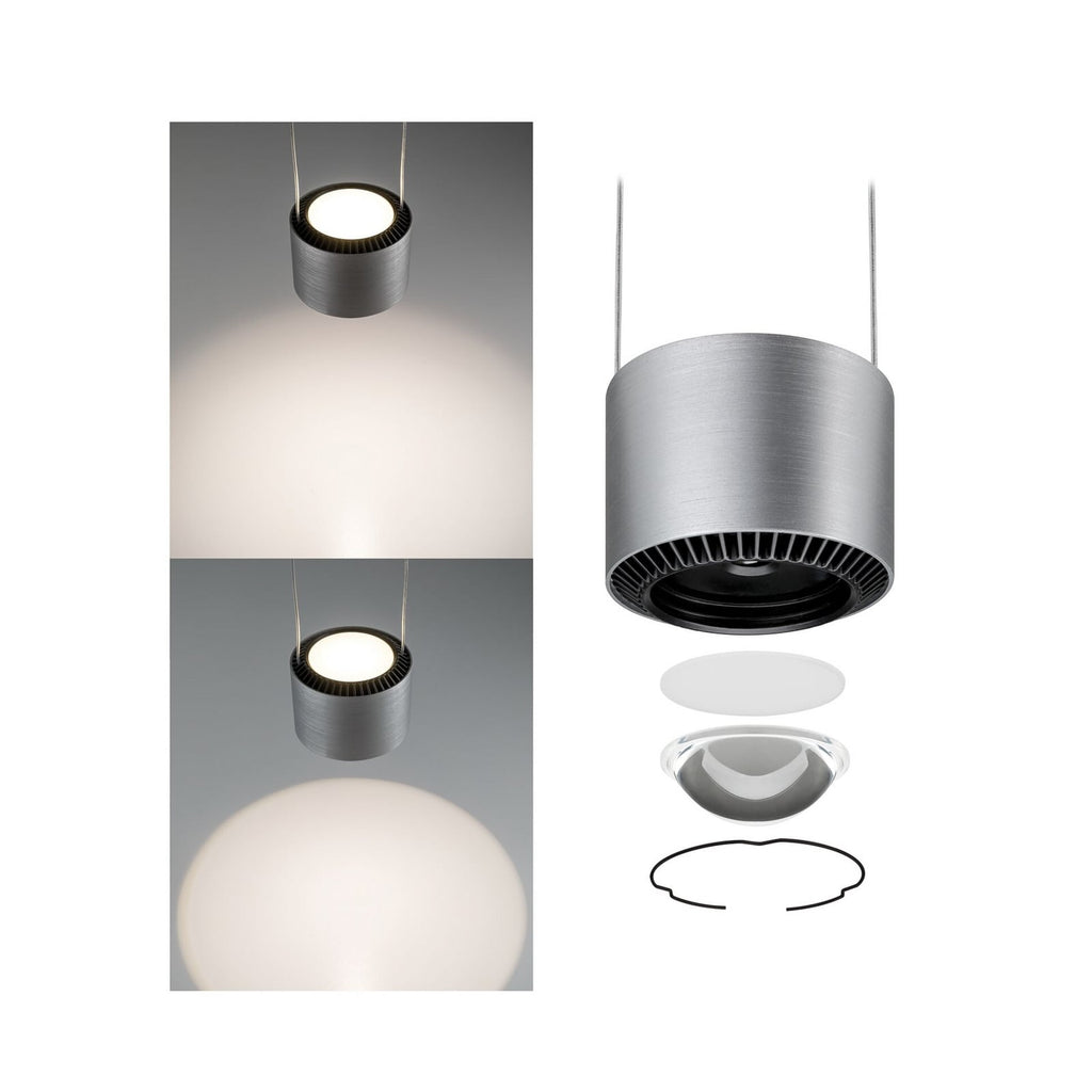 LED pendellampe Aldan 3-lys dimbar aluminium 67 cm LED-lyskilde