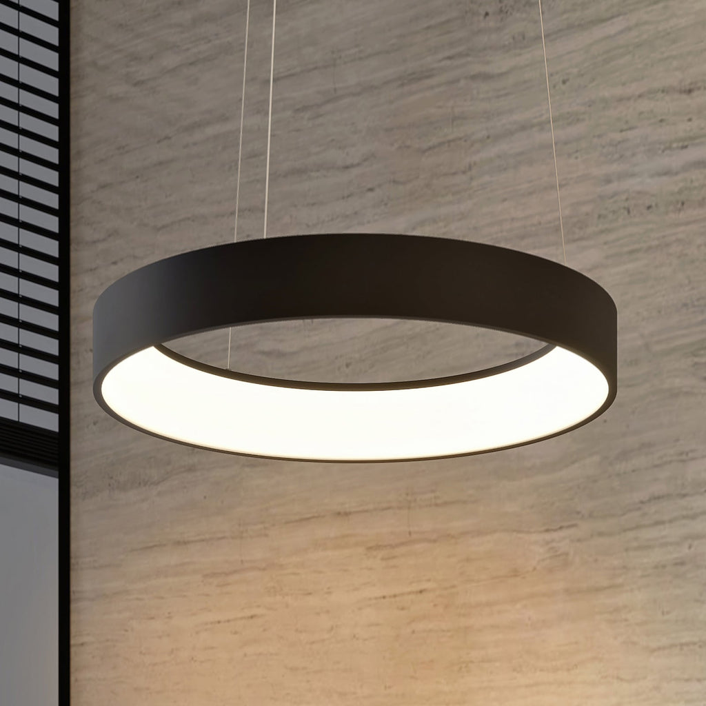 LED pendellampe Aleksi dimbar svart forfra