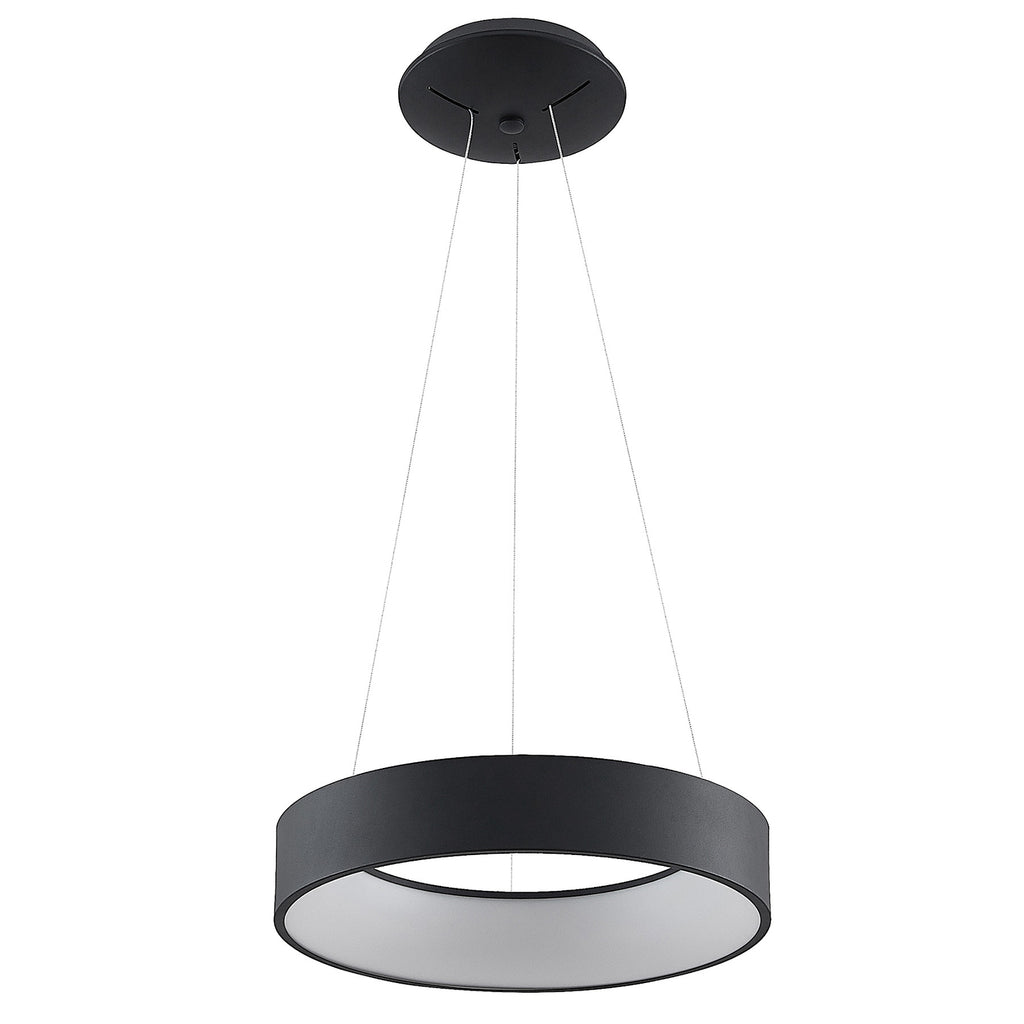 LED pendellampe Aleksi svart Ø45 cm CCT dimbar montert i rom