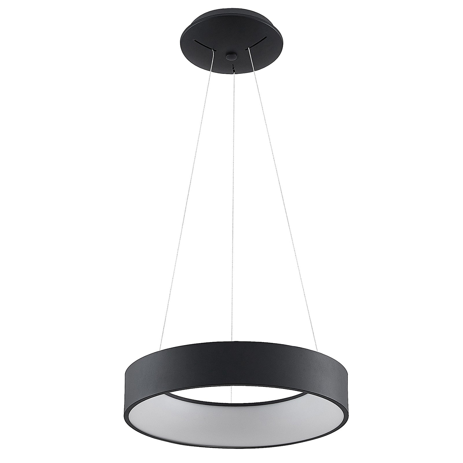 LED pendellampe Aleksi svart Ø45 cm CCT dimbar montert i rom