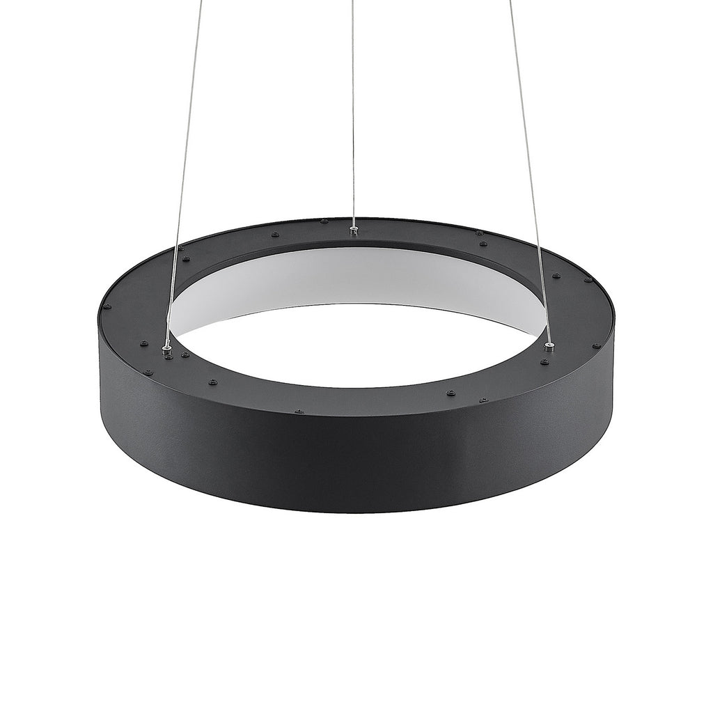 LED pendellampe Aleksi svart Ø45 cm CCT dimbar detalj av lyskilde