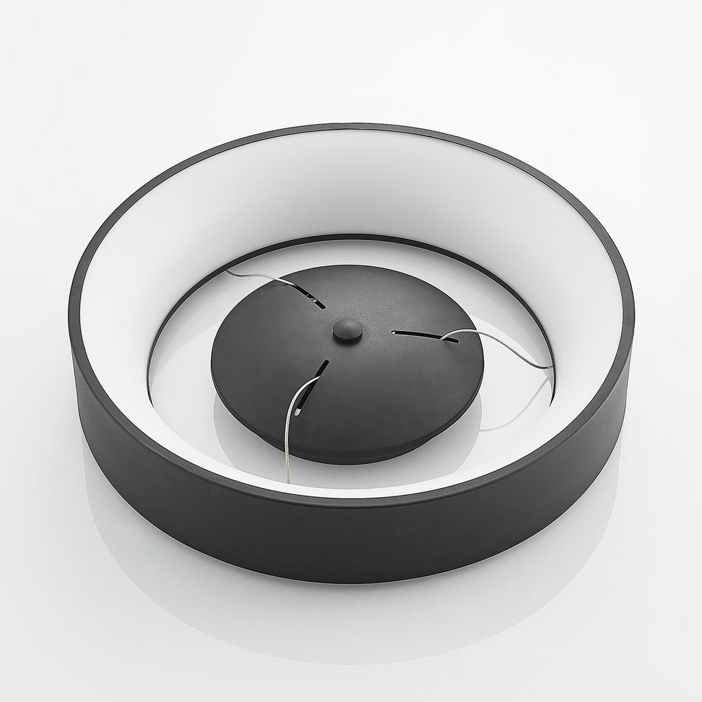 LED pendellampe Aleksi svart Ø45 cm CCT dimbar opphengsmekanisme