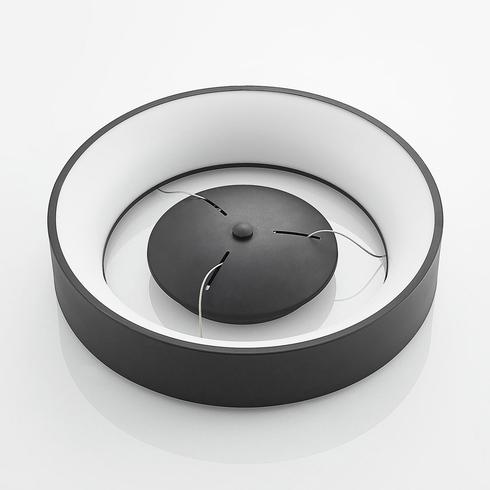 LED pendellampe Aleksi svart Ø45 cm CCT dimbar opphengsmekanisme