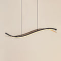LED pendellampe Alevia dimbar CCT svart/gull 100 cm forfra