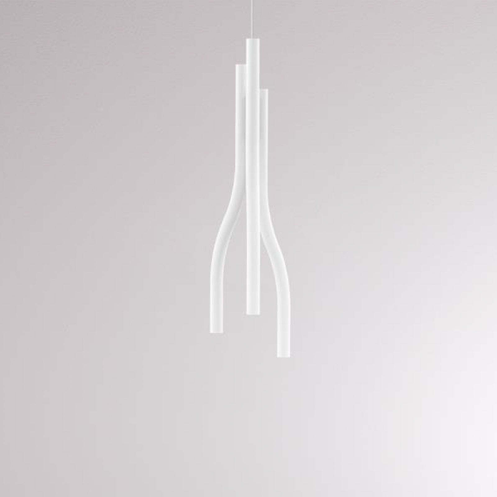 LED pendellampe Algae M 3-lys aluminium hvit 2700K fra siden