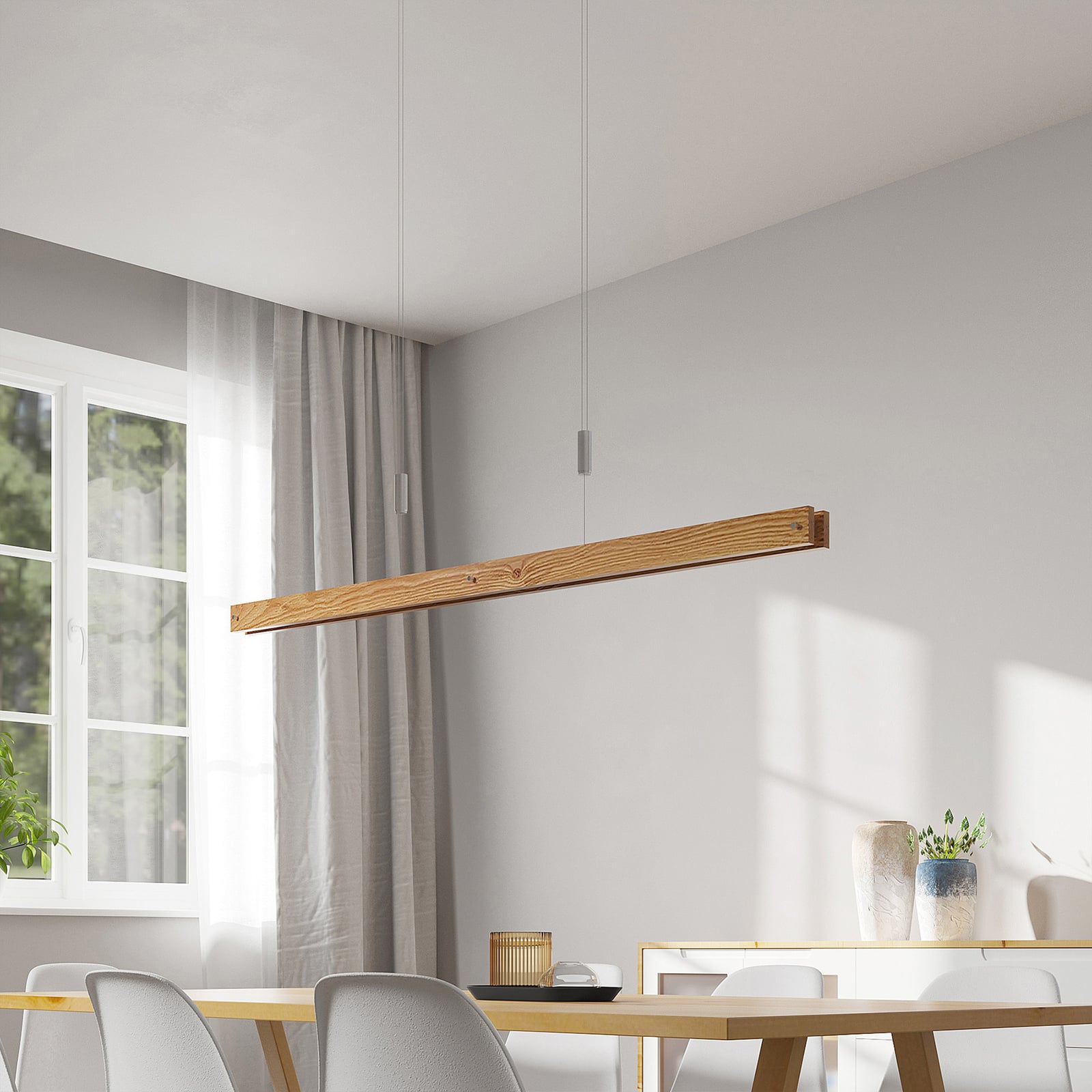 LED pendellampe Alimara tre dimbar 138 cm varmhvit detalj